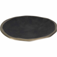 Arizona Cast Aluminium Antique Gold Round Platter With emboss detail