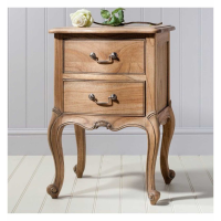 Spire Mindy Wood 2 Drawer Bedroom Bedside Cabinet With Antique Ring Handles 75x52cm