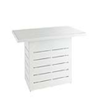 White Aluminium Metal Framed Outdoor Garden Bar Table Patterned Glass Top