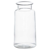 Modern High Quality Clear Glass Tall Wide Neck Bottle Flower Vase 29x15cm