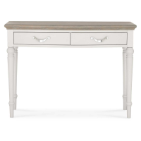 Montreux Grey Washed Oak And Soft Grey 2 Drawer Bedroom Dressing Table 80 x 110cm