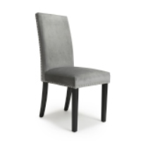 Randall Stud Detail Brushed Velvet Grey in Black Legs