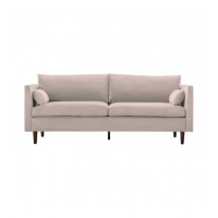 Retro Style Placido Powder Velvet Fabric Upholstered Living Room 3 Seater Sofa 88x204cm