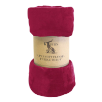Rolled Flannel Fleece Fuchsia Pink