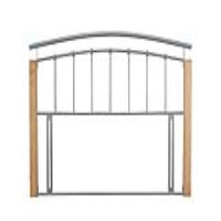 Tetras Silver With Beech Posts 120 Cm Silver And Beech Headboard