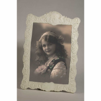 White Clay Paint Portrait Photo Frame