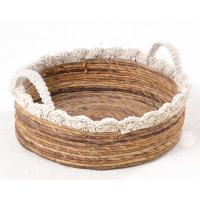 Low White Rimmed Basket