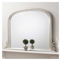 Modern Silver Framed Bedroom Overmantel Wall Mirror 118 x 94cm