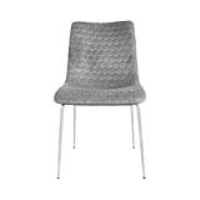 Value Zula Grey Dining Chair With Chrome Legs