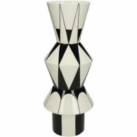 Arizona Black and White Graphic Ceramic Vase Large