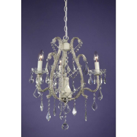 Marie Therese Cream Crack Chandelier 3 Arm