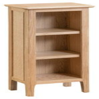 Industrial Style Oak Wood Small Narrow 2 Shelf Living Room Storage Bookcase 90 x 45cm