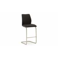 Irma Bar Chair Brushed Steel Black