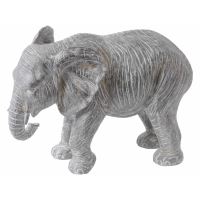 Antique Grey Elephant Resin Sculpture