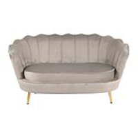 April 2 Seater Sofa in Velvet with Gold Plated Leg
