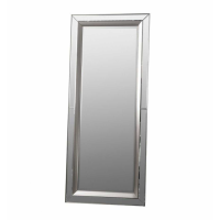 Modern Silver Finish Rectangular Bedroom Leaner Floor Mirror 158 x 69cm