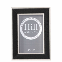 Silver Edged Black Velvet 4X6 Photo Frame