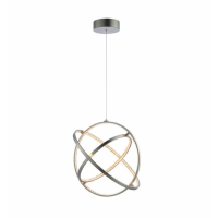 Modern Style Steel And Crystal Glass Hoop Style Solar Pendant Ceiling Light 200 x 50cm