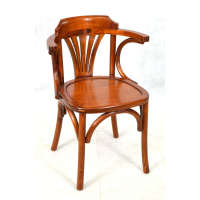 Traditional Mahogany Wooden Seat Occasional Armchair in Rural Style 79x55x46cm