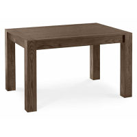 Turin Dark Oak Small End Extension Kitchen Rectangular Dining Room Table 125cm 4 Seater