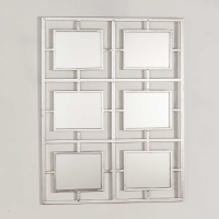 Metal Gin Shu And Mirrors New Silver Gilt Leaf Parisienne Metal Mirror