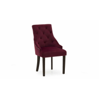Hobbs Crimson Red Velvet Fabric Upholstery Kitchen Dining Room Chair Solid Wenge Legs
