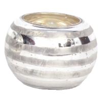Ribbed Lustre Small Candle Holder