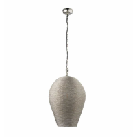 Modern Twisted Nickel Polished Ceiling And Wall Pendant Light 160 x 37cm