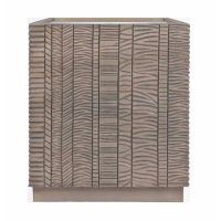 Modern Style Acacia Wood Washed Grey Finish Living Room Cube Side Table 55 x 45cm