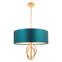Gold Teal 5 Pendant Light GoldTeal Large