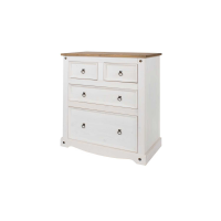 Corona White 2+2 Drawer Chest