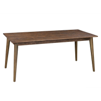 Traditional Brown Finish Pine Wood Dining Table With Wooden Legs 78x180cm