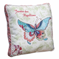 Vintage Primavera Cushion With Butterfly