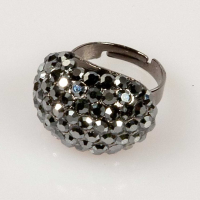 Oval Shape Ring Black