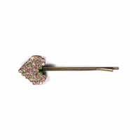 Small Heart Hair Clip Pink