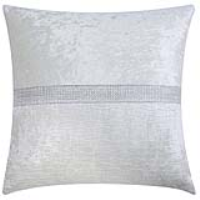 Pure White With Centre Diamante Stripe Cushion