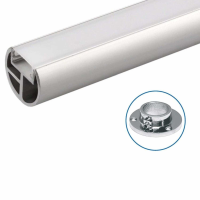 Modern LED L970 Pipe Light EU Plug With UK Plug Adaptor Including Fixings