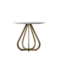 White Moorgate Dining Table Gold