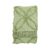 Green Miami Tufted Throw Green