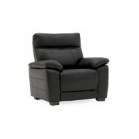 Positano Modern Black Leather Match 1 Seater Manual Recliner Chair 101x98x94cm
