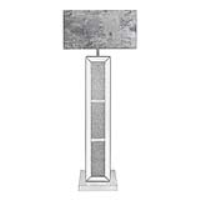Milano Mirror Floor Lamp With Marble Grey Shade