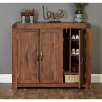 Walnut Extra Large Shoe Cupboard