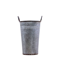 Grey Arley Galvanised Flower Bucket Large