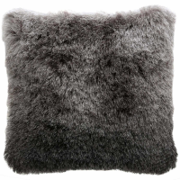 Unfilled Fluffy Charcoal Silver Ombre Cushion