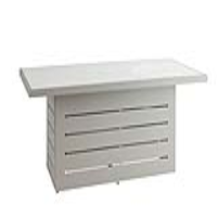Grey Rectangular Large 200cm Outdoor Garden Dining Table Patterned Glass Top