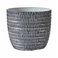 Pot Black White Large