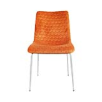 Value Zula Orange Dining Chair With Chrome Legs