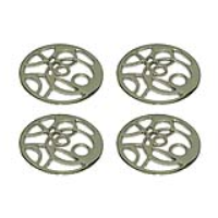 Set Of 4 Nickel Swirl Coasters