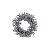 Dried Thistle Wreath Blue