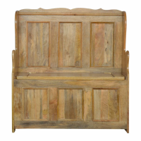 Traditional Country Style Mango Wood Granary Royale Druids Pew Monk Bench 92 x 40cm